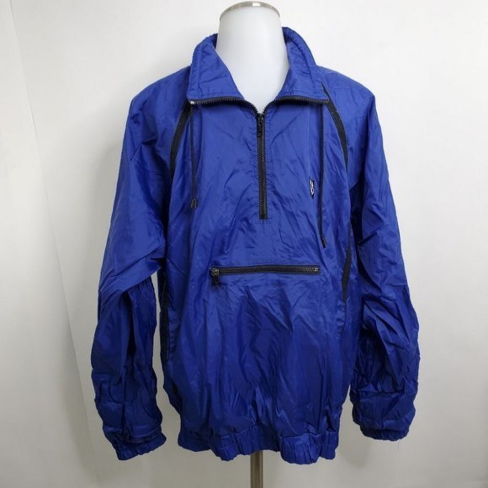 USA Olympics Windbreaker M Jacket Vintage‎ Blue 1/2